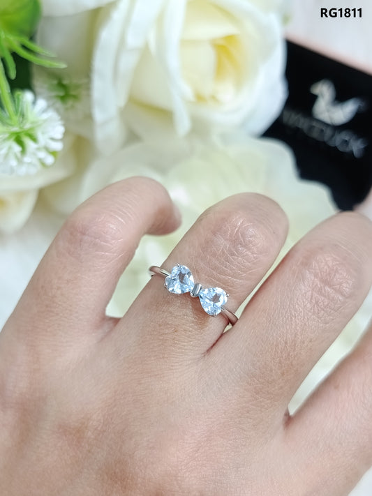 Madduckjewels แหวนเงินแท้ เพชร CZ ชุบโรเดียม RG1811