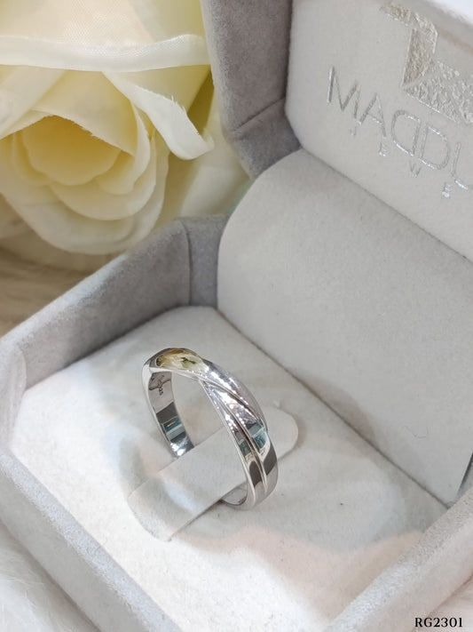 Madduckjewels แหวนเงินแท้ ชุบโรเดียม RG2301