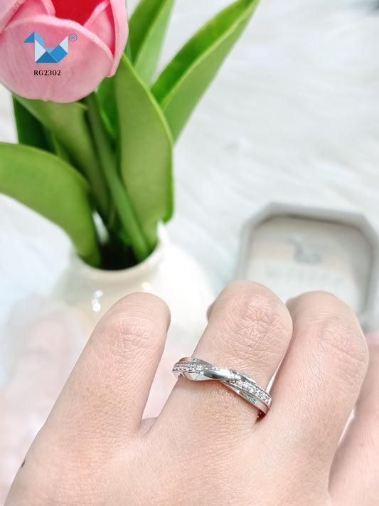 Cubic Zirconia / Sterling Silver 925 Ring / Rhodium plated Nickel-Free / MadDuckJewels RG2302