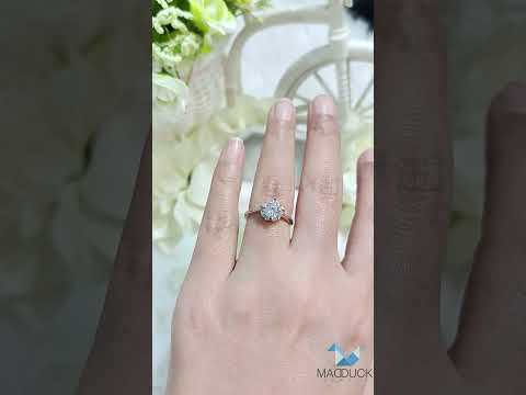 0.50 Cts Cubic Zirconia / Sterling Silver 925 Ring / Rhodium plated Nickel-Free / MadDuckJewels RG1703