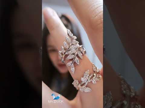 Madduckjewels แหวนเงินแท้ เพชร CZ ชุบโรเดียม RG1431