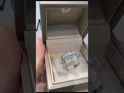 Madduckjewels แหวนเงินแท้ เพชร CZ ชุบโรเดียม RG1806-RG1705