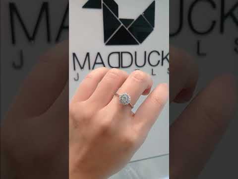 Madduckjewels แหวนเงินแท้ เพชร CZ ชุบโรเดียม RG1623