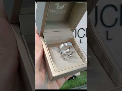Madduckjewels แหวนเงินแท้ เพชร CZ ชุบโรเดียม RG1629WGR-RG1525