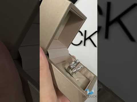 Madduckjewels แหวนเงินแท้ เพชร CZ ชุบโรเดียม RG1929-RG1525