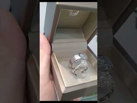 Madduckjewels แหวนเงินแท้ เพชร CZ ชุบโรเดียม RG1826WGR-RG1536