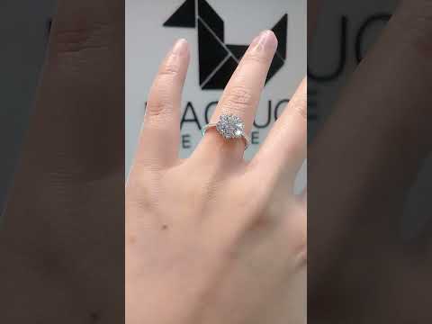 Madduckjewels แหวนเงินแท้ เพชร CZ ชุบโรเดียม RG1809