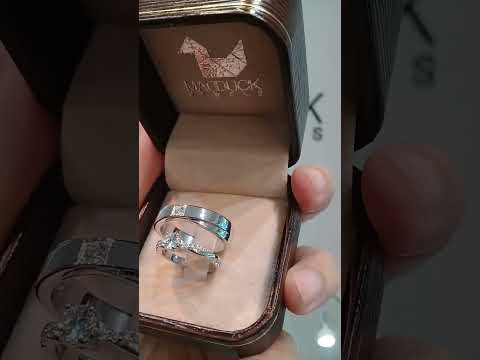 Madduckjewels แหวนเงินแท้ เพชร CZ ชุบโรเดียม RG1528-RG1537