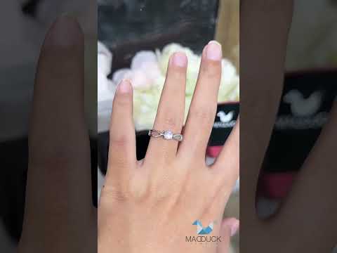 Madduckjewels แหวนเงินแท้ เพชร CZ ชุบโรเดียม RG1521