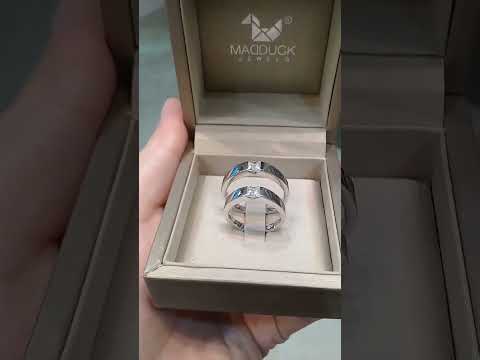 Madduckjewels แหวนเงินแท้ เพชร CZ ชุบโรเดียม RG1475-RG1475