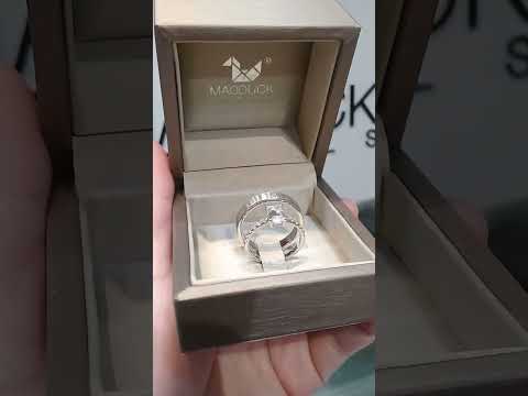 Madduckjewels แหวนเงินแท้ เพชร CZ ชุบโรเดียม RG1564WGR-RG1723