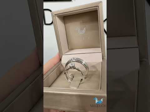 Madduckjewels แหวนเงินแท้ เพชร CZ ชุบโรเดียม RG1418WGR-RG1537