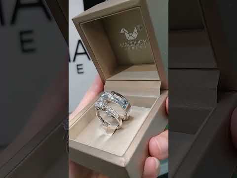 Madduckjewels แหวนเงินแท้ เพชร CZ ชุบโรเดียม RG1905-RG1726