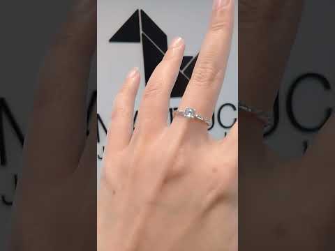 Madduckjewels แหวนเงินแท้ เพชร CZ ชุบโรเดียม RG1618