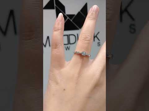 Madduckjewels แหวนเงินแท้ เพชร CZ ชุบโรเดียม RG1537