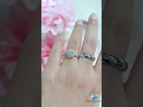 Madduckjewels แหวนเงินแท้ เพชร CZ ชุบโรเดียม RG1405-RG1563