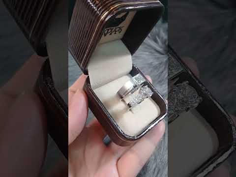 Madduckjewels แหวนเงินแท้ เพชร CZ ชุบโรเดียม RG1716WGR-RG1702