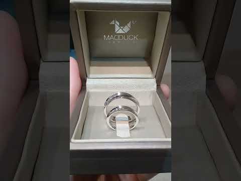 Madduckjewels แหวนเงินแท้ ชุบโรเดียม RG1929-RG1930