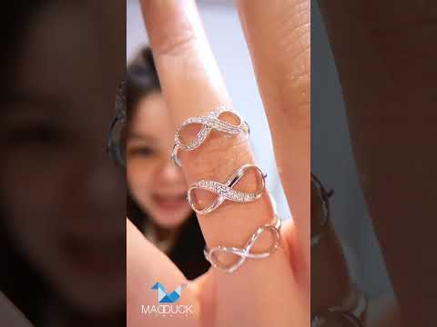 Madduckjewels แหวนเงินแท้ ชุบโรเดียม RG1301