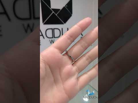 Madduckjewels แหวนเงินแท้ เพชร CZ ชุบโรเดียม RG1715