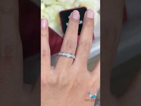 Princess Cubic Zirconia / Sterling Silver 925 Ring / Rhodium plated Nickel-Free / MadDuckJewels RG1435