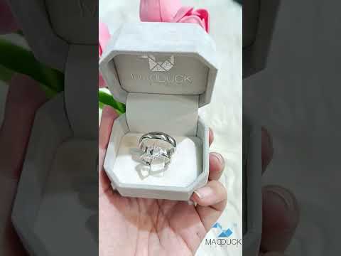 Madduckjewels แหวนเงินแท้ เพชร CZ ชุบโรเดียม RG1405-RG1557