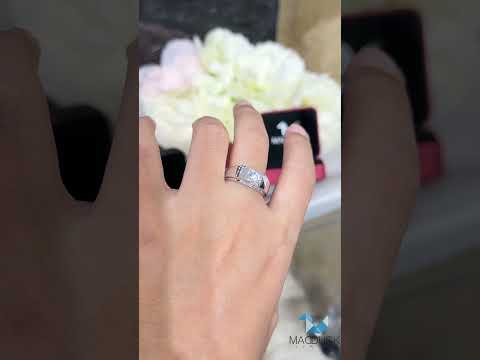 Madduckjewels แหวนเงินแท้ เพชร CZ ชุบโรเดียม RG1826