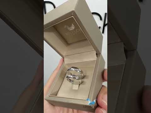 Cubiz Zirconia Sterling Silver 925 couple Rings with Rhodium plated / RG1405-RG1457