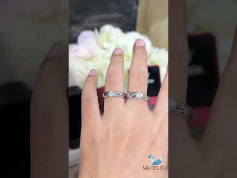 Madduckjewels แหวนเงินแท้ เพชร CZ ชุบโรเดียม RG1478-RG1423