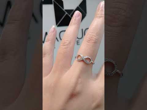 Madduckjewels แหวนเงินแท้ เพชร CZ ชุบโรเดียม RG1603