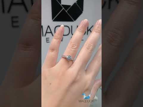 Madduckjewels แหวนเงินแท้ เพชร CZ ชุบโรเดียม RG1726