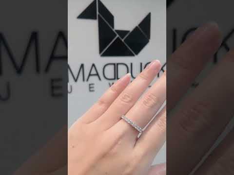 Madduckjewels แหวนเงินแท้ เพชร CZ ชุบโรเดียม RG1467