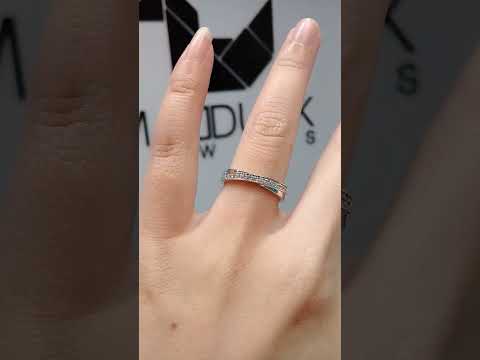 Madduckjewels แหวนเงินแท้ เพชร CZ ชุบโรเดียม RG1527