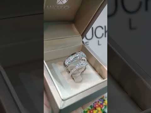 Madduckjewels แหวนเงินแท้ เพชร CZ ชุบโรเดียม RG1625-RG1733