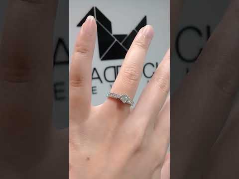 Madduckjewels แหวนเงินแท้ เพชร CZ ชุบโรเดียม RG1526