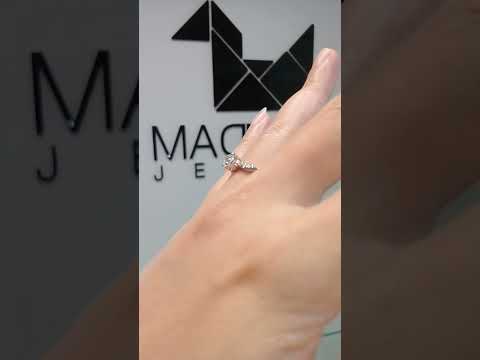 Madduckjewels แหวนเงินแท้ เพชร CZ ชุบโรเดียม RG1606