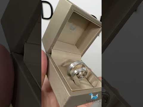 Madduckjewels แหวนเงินแท้ เพชร CZ ชุบโรเดียม RG1718WGR-RG1419WGR