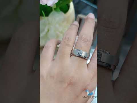 0.30 Cts Cubic Zirconia / Sterling Silver 925 Ring / Rhodium plated Nickel-Free / MadDuckJewels RG1818WGR