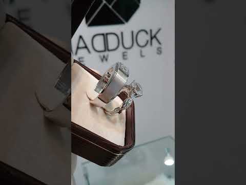Madduckjewels แหวนเงินแท้ เพชร CZ ชุบโรเดียม RG1826WGR-RG1570