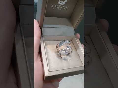 Madduckjewels แหวนเงินแท้ เพชร CZ ชุบโรเดียม RG1807-RG1902