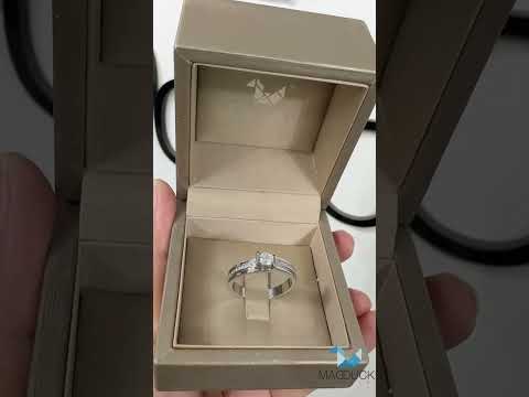 0.30 Cts Cubic Zirconia / Sterling Silver 925 Ring / Rhodium plated Nickel-Free / MadDuckJewels RG1802