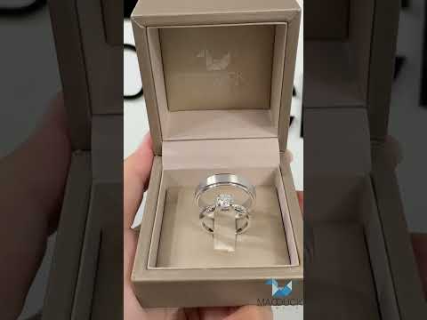 Madduckjewels แหวนเงินแท้ เพชร CZ ชุบโรเดียม RG1718WGR-RG1606