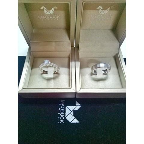 Couple ring set – CZ in 925 silver by Madduck Jewels