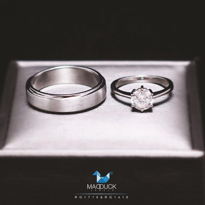 Couple ring set – CZ in 925 silver by Madduck Jewels