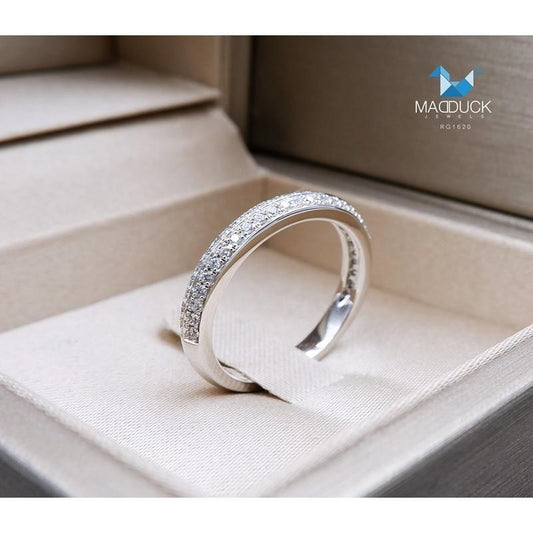 Women's ring – CZ in 9K white gold by Madduck Jewels