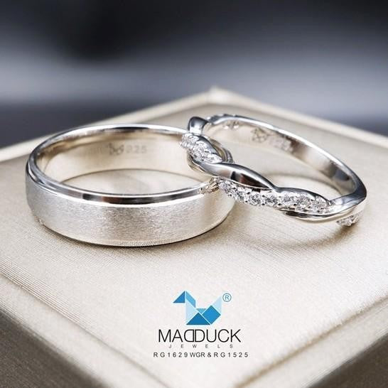 Couple ring set – CZ in 925 silver by Madduck Jewels