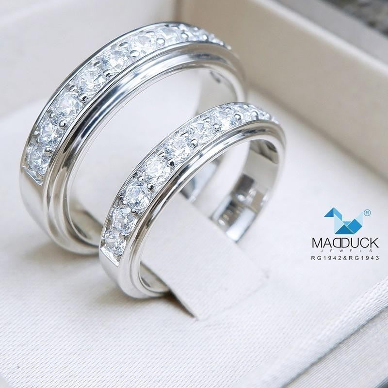 Couple ring set – CZ in 925 silver by Madduck Jewels