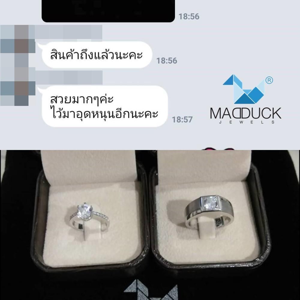 Couple ring set – CZ in 925 silver by Madduck Jewels