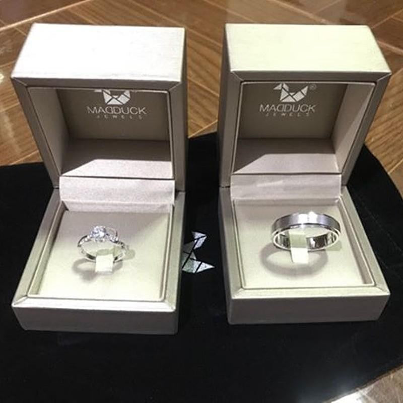 Couple ring set – CZ in 925 silver by Madduck Jewels