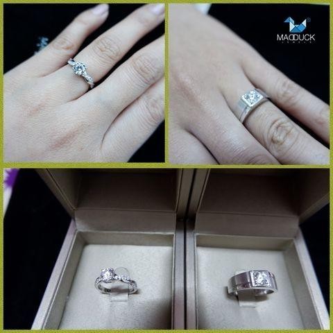 Couple ring set – CZ in 925 silver by Madduck Jewels